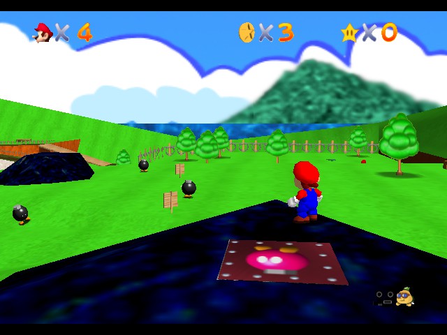 Super Mario 64 - Cartoon Graphics Screenshot 1